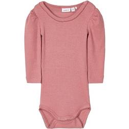 Name It Rib Romper - Pink/Withered Rose (13187459)