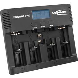 Ansmann Powerline 5 Pro Caricabatterie universale NiCd, NiMH Ministilo (AAA) Stilo (AA) 1/2 Torcia (C) Torcia (D) Blocco da 9 V