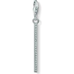 Thomas Sabo Charm Club Vertical Bar Short Charm - Silver/White