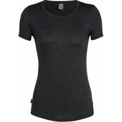 Icebreaker Women's Sphere Short Sleeve Low Crewe T-shirt - Black Heather