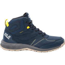 Jack Wolfskin Woodland Texapore Mid M - Dark Blue/Lime