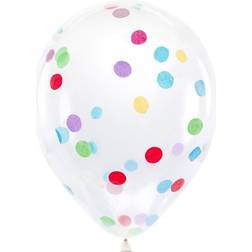 PartyDeco Latex Ballons Confetti Circles Mix 6-pack