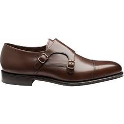 Loake Cannon Monkstrap Dark Brown Burnished Calf - Marron