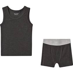 Minymo Bamboo Underklädesset - Dark Grey Melange (4721260125)