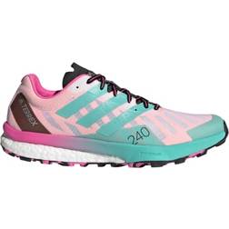 Adidas Terrex Speed Ultra Trail Running Shoes - Cloud White/Acid Mint/Screaming Pink Female