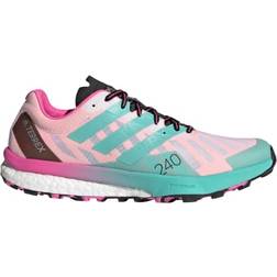 Adidas Terrex Speed Ultra Trail Running Shoes - Cloud White/Acid Mint/Screaming Pink