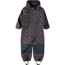 Name It Alfa Floral Print Softshell Suit - Omber Blue (13177710)