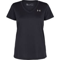 Under Armour Maglia a Maniche Corte Donna - Black/Metallic Argento