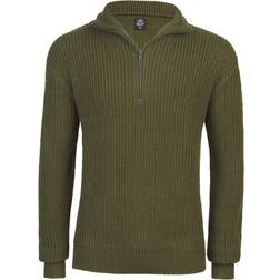 Brandit Maglione Marine Pullover Troyer - Oliva