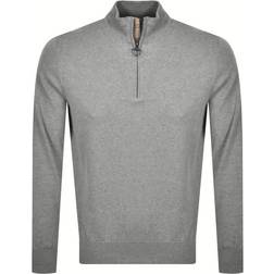 Barbour Cotton Half Zip Sweater - Grey Marl