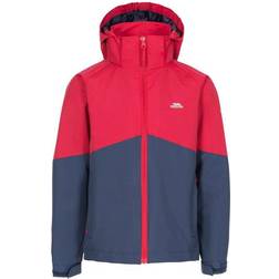 Trespass Kid's Dexterous Waterproof Jacket - Red/Navy