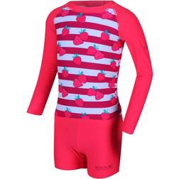 Regatta Kid's Valo Rash Suit - Neon Pink