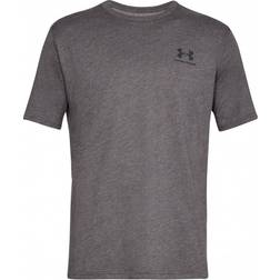 Under Armour Men's Sportstyle Left Chest Short Sleeve Shirt - Charcoal Medium Heather/Black