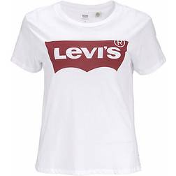 Levi's Tee-shirt col rond sérigraphié en coton - Beige
