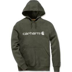 Carhartt Force Delmont Graphic Hooded Sweatshirt - Moss Heather