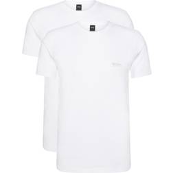 HUGO BOSS Regular Fit Stretch Cotton T-shirts 2-pack - White