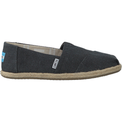 Toms Black Washed Canvas Alpargata Female