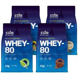 Star Nutrition Whey-80 Mix & Match 4 x 1kg