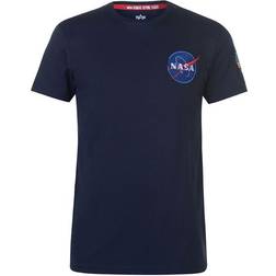 Alpha Industries Space Shuttle T-Shirt - Turquoise/Bleu Roi/Bleu Foncé