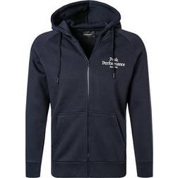 Peak Performance Original Hoodie with Zipper - Blue Shadow