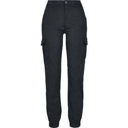 Urban Classics Ladies High Waist Cargo Pants - Black