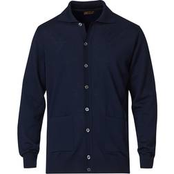 Stenströms Merino Cardigan - Navy