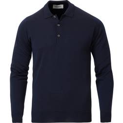 John Smedley Belper Polo Shirt Blu Uomo