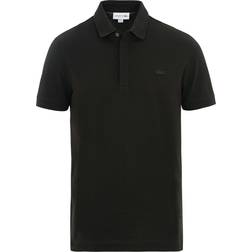 Lacoste Regular Fit Tonal Crocodile Polo Shirt - Black