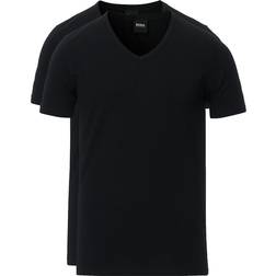 HUGO BOSS V-Neck Slim Fit T-shirt 2 Pack - Black