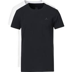 Gant Crew Neck T-shirts 2-pack - Black/White