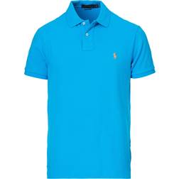 Polo Ralph Lauren Slim Fit Mesh Polo Shirt - Blue/Orange