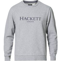 Hackett London Logo Crew Neck Sweatshirt - Light Gray Marl