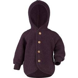 ENGEL Natur Fleece Cardigan with Hood - Meleret Lilla (575520 -059E)