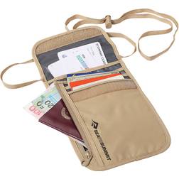 Sea to Summit Travelling Light Neck Wallet - Sand/Grey