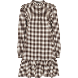 Whistles Gingham Dress - Brown/Multicolour