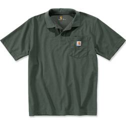 Carhartt Contractor Camisa de Polo - Verde Oscuro