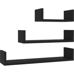vidaXL Display Vägghylla 60cm 3st