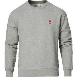 Ami Paris Heart Logo Sweatshirt - Heather Grey