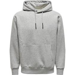 Only & Sons Solid Hoodie - Gray/Light Gray Melange