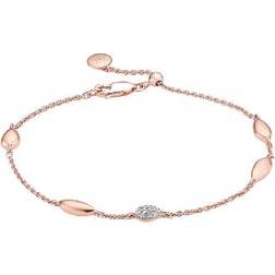 Monica Vinader Nura Teardrop Mixed Station Bracelet - Rose Gold/Diamonds