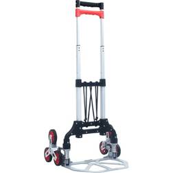 vidaXL Carrito de transporte plegable de aluminio plateado 70 kg