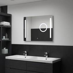 vidaXL Espejo De Pared Led Con Baño Sensor Táctil 80 x 60 cm