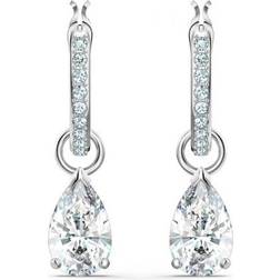 Swarovski Attract Drop Earrings - Silver/Transparent