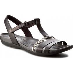 Clarks Tealite Grace Black Leather Sandalias - Female