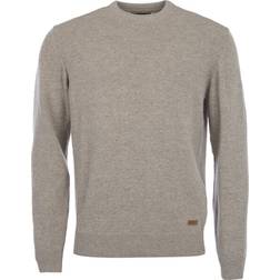 Barbour Uomo Stone Essential Patch Crew Knit