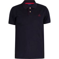 Gant Contrast Collar Regular Fit Polo Shirt - Evening Blue