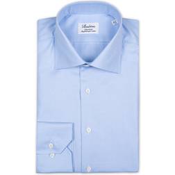 Stenströms Fitted Body Shirt - Houndstooth Blue