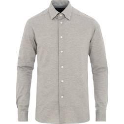 Eton Slim Fit Jersey Button Shirt - Grey