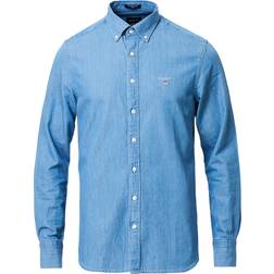 Gant Slim Fit Indigo Shirt - Semi Light Blue