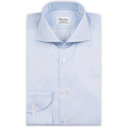 Stenströms Pinstriped Fitted Body Shirt - Blue